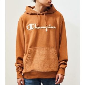 Champion Hoodie with Corduroy accents